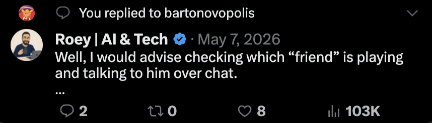High engagement reply