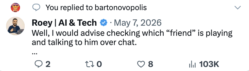 Reply before the crowd arrives